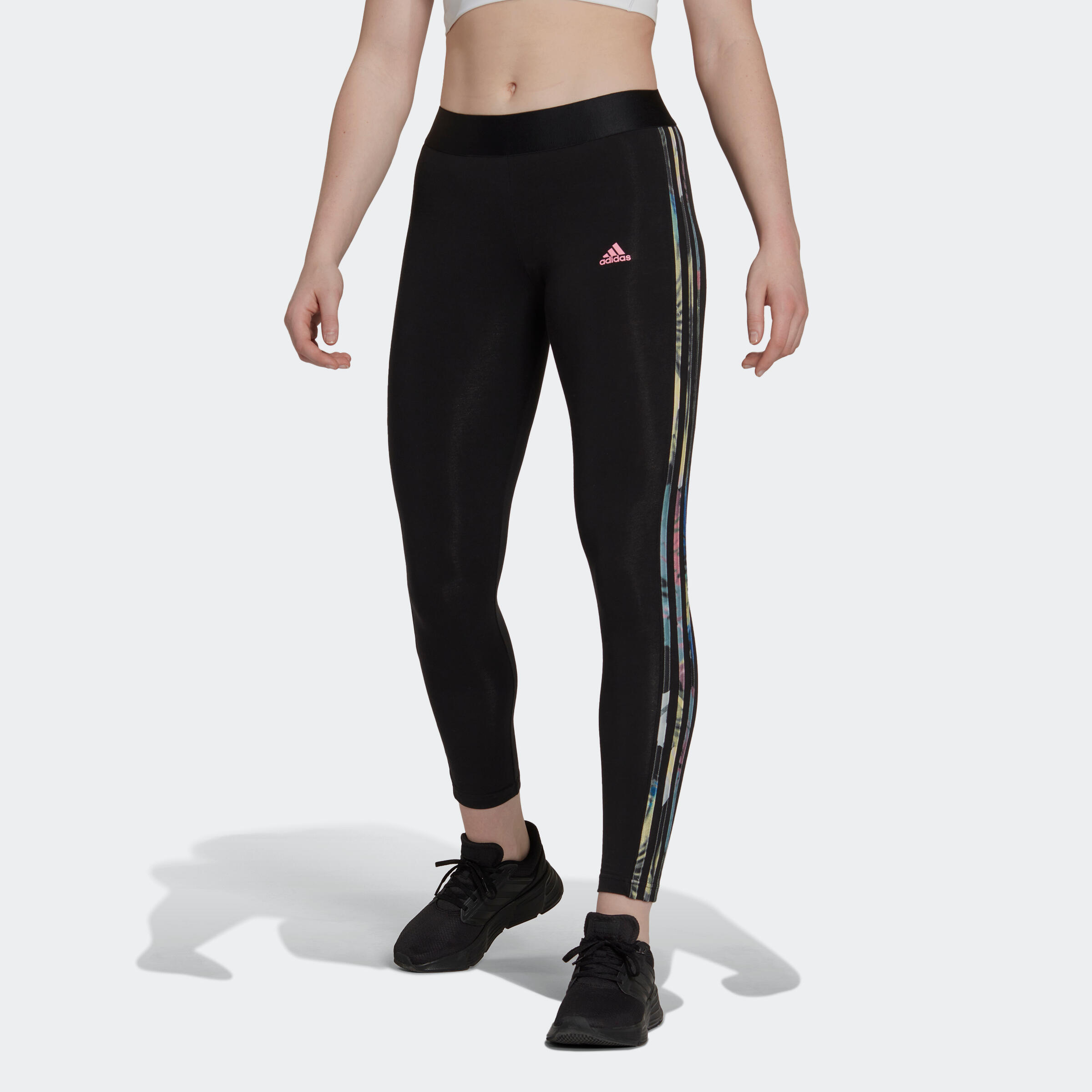 Adidas Leggings Fitness Soft Training Adidas Floral Damen schwarz