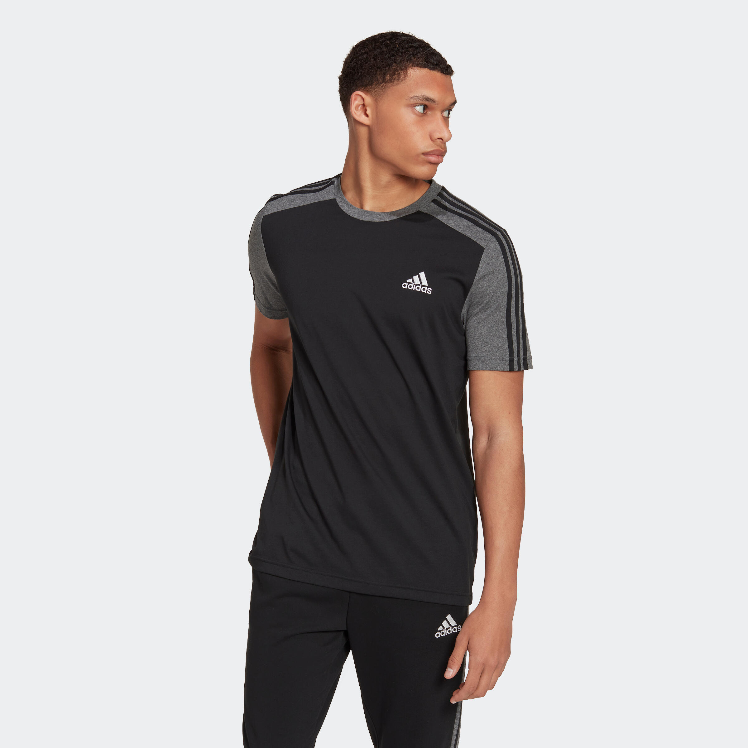 Adidas T-Shirt Fitness Adidas Soft Training Herren schwarz/grau