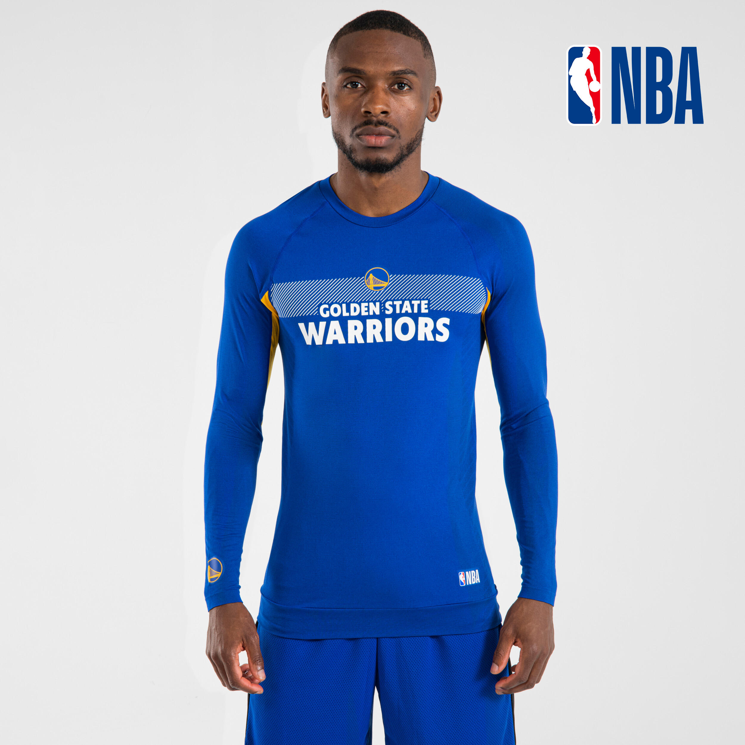 Tarmak Funktionsshirt langarm UT500 NBA NETS Damen/Herren weiss