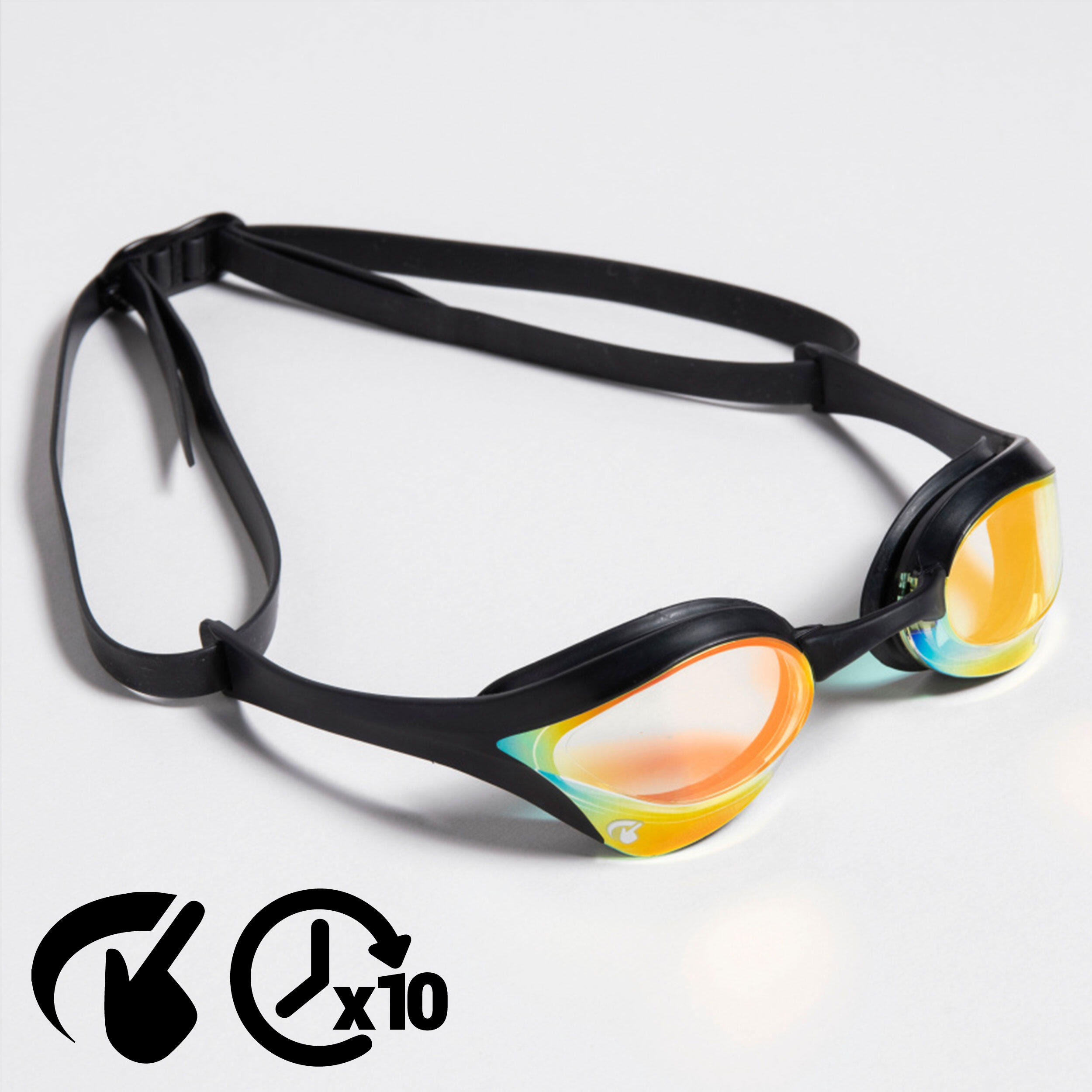 Arena Schwimmbrille Arena Cobra Swipe verspiegelt gold