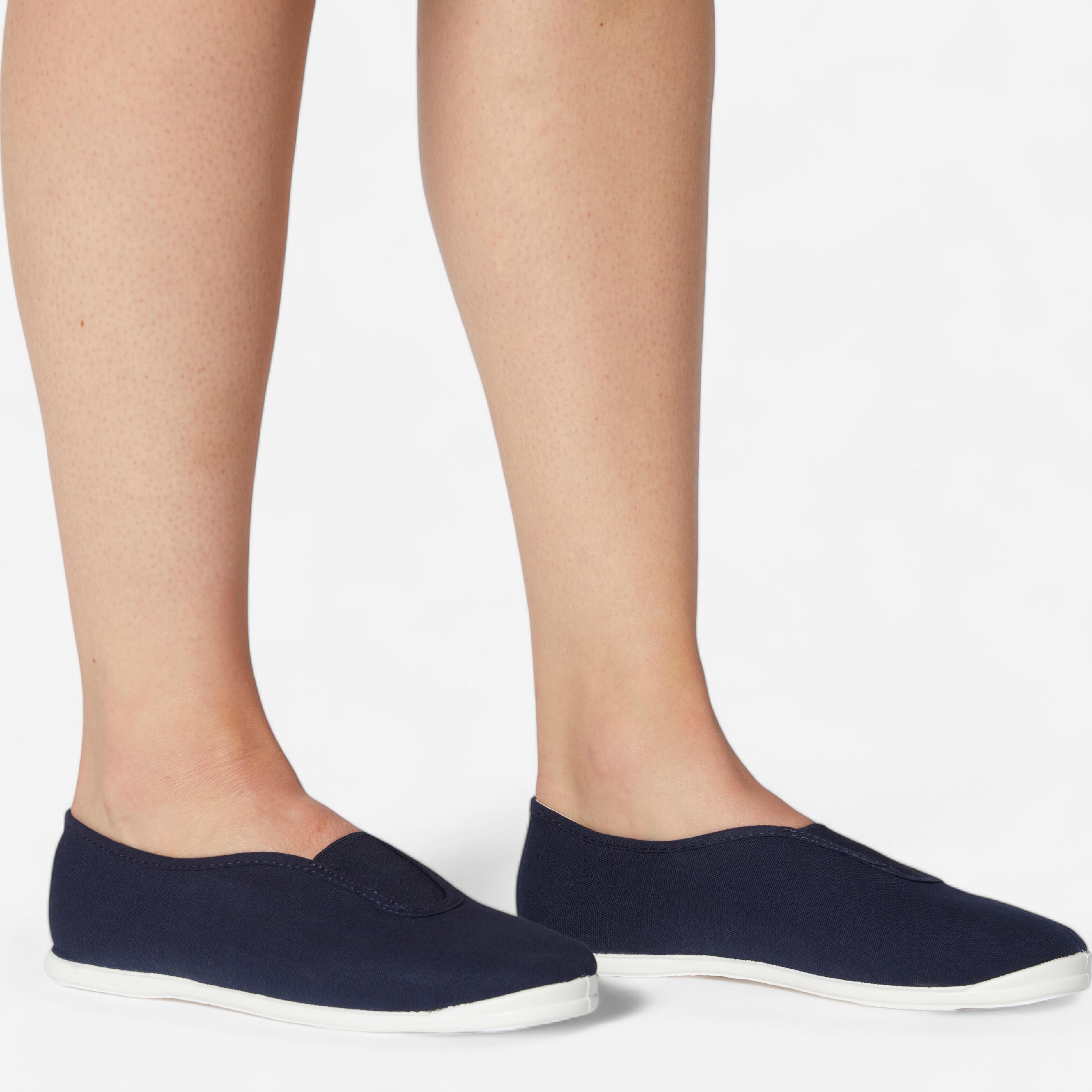 Domyos Gymnastikschuhe Stoff Kinder blau