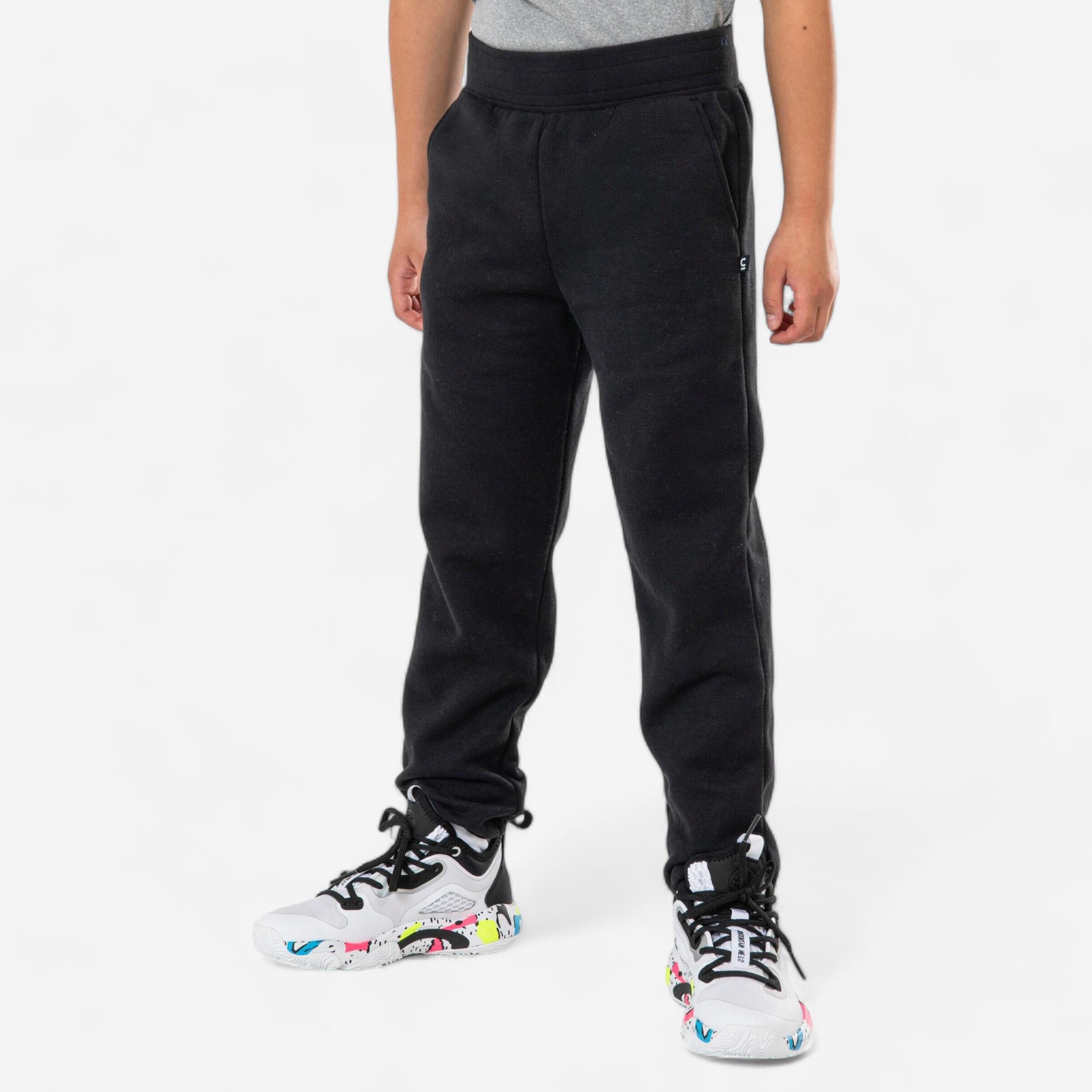 Tarmak Trainingshose Basketball P100 Kinder schwarz