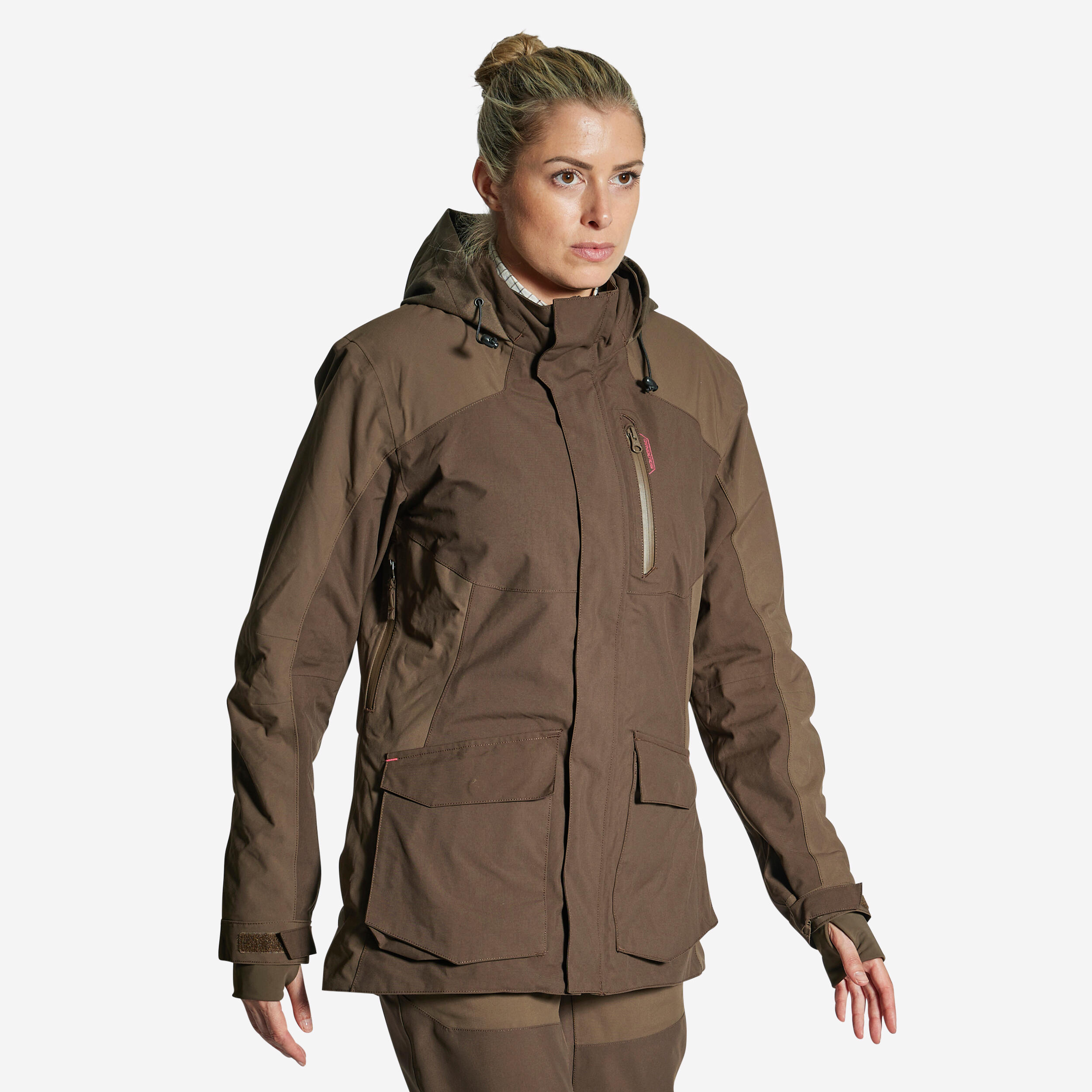 Solognac Jagdjacke/ Regenjacke Damen 500 strapazierfähig, braun