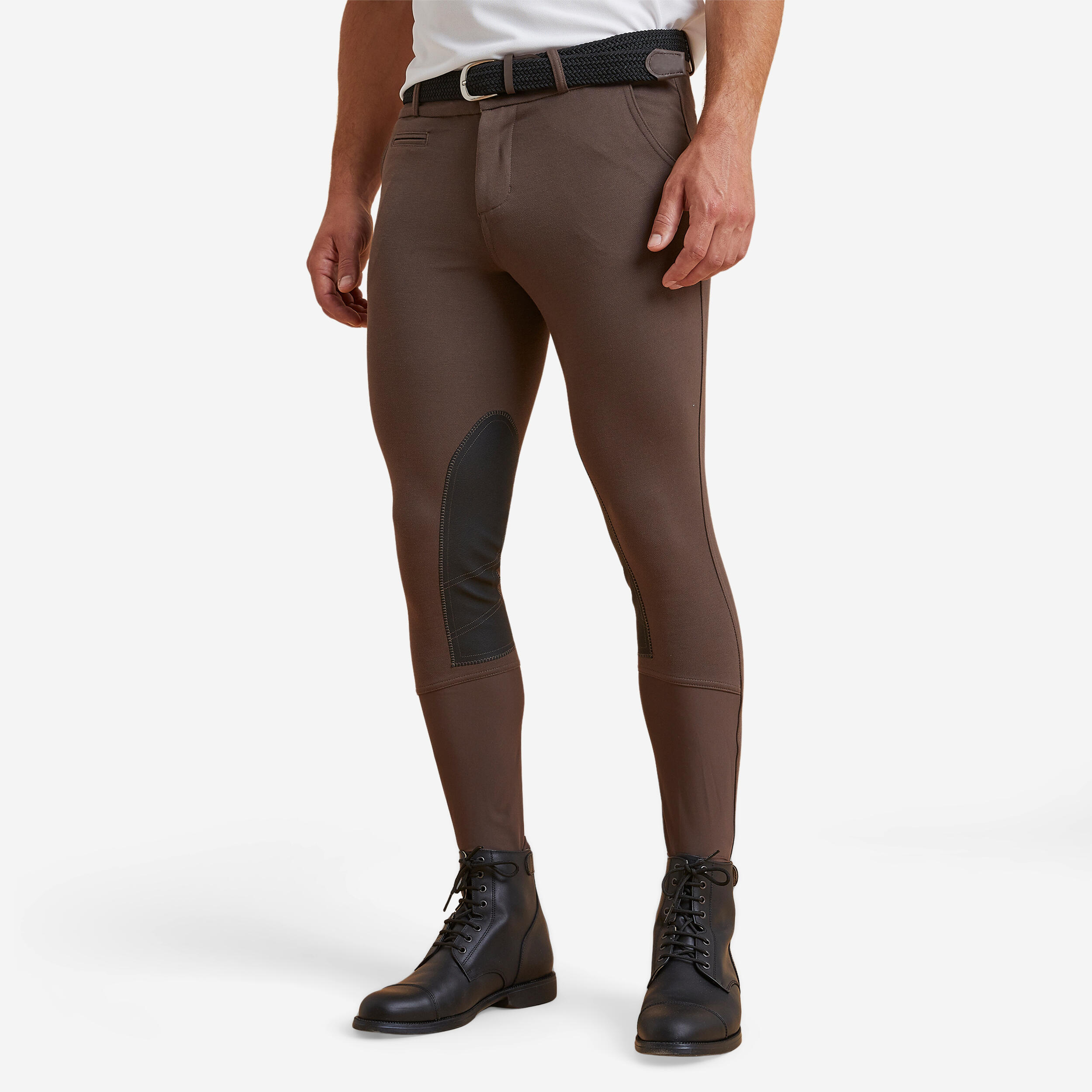 Fouganza Reithose 140 Kniebesatz Stoff Herren marineblau