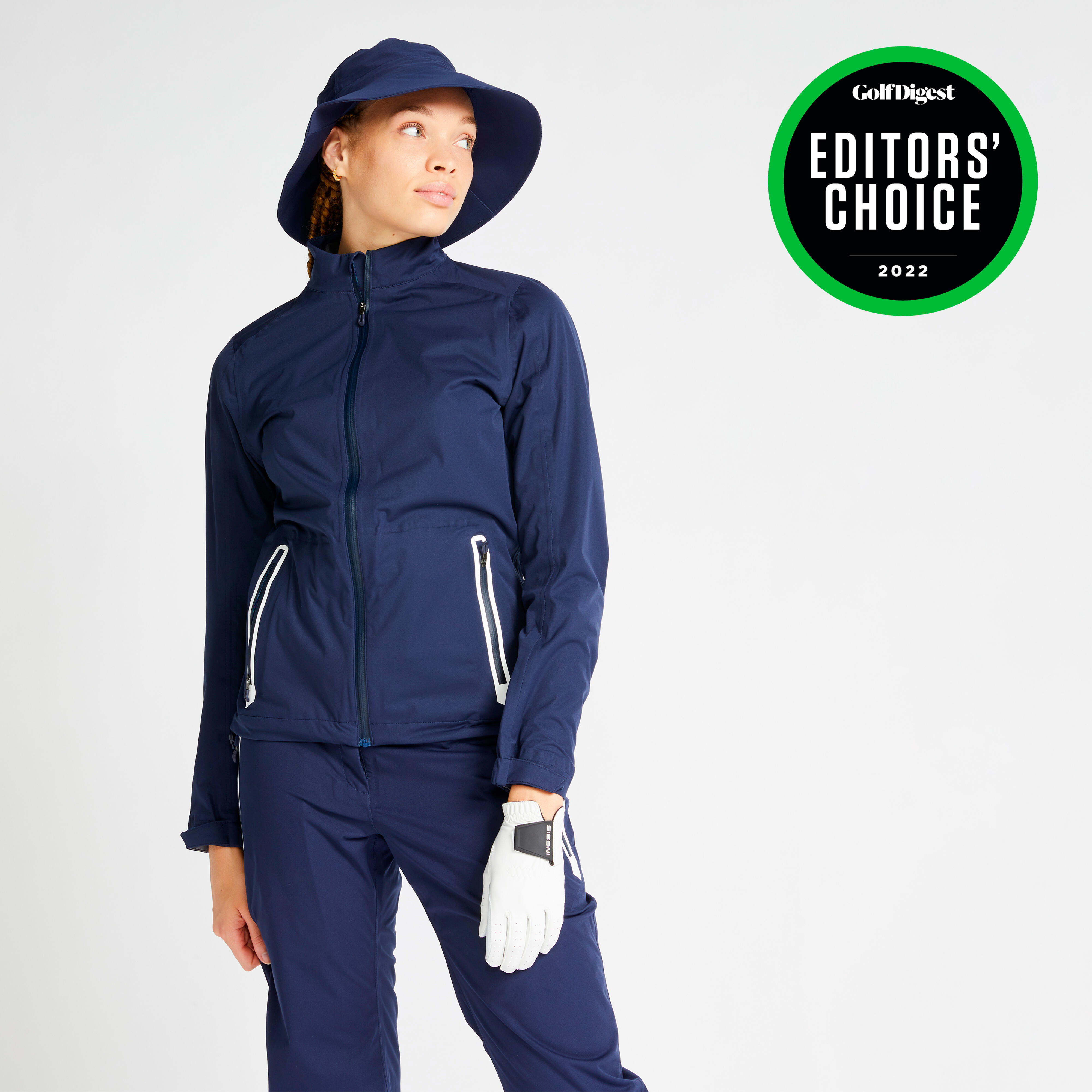 Inesis Golf Regenjacke wasserdicht RW500 Damen marineblau