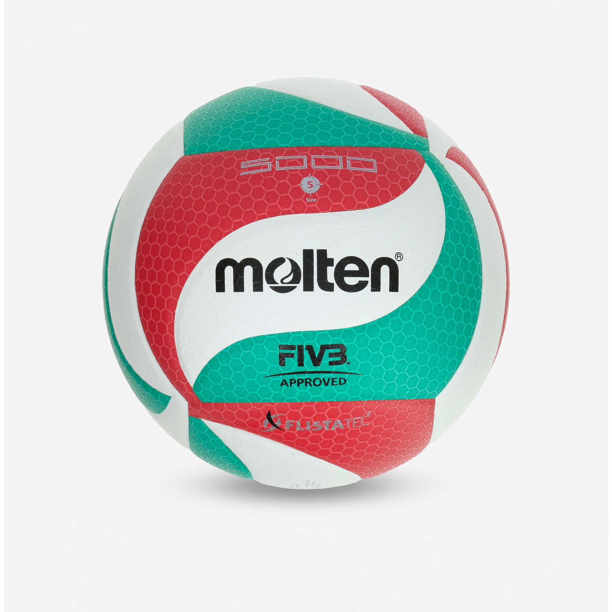 Molten Volleyball Molten 5000 Indoor FIVB geprüft grün/rot