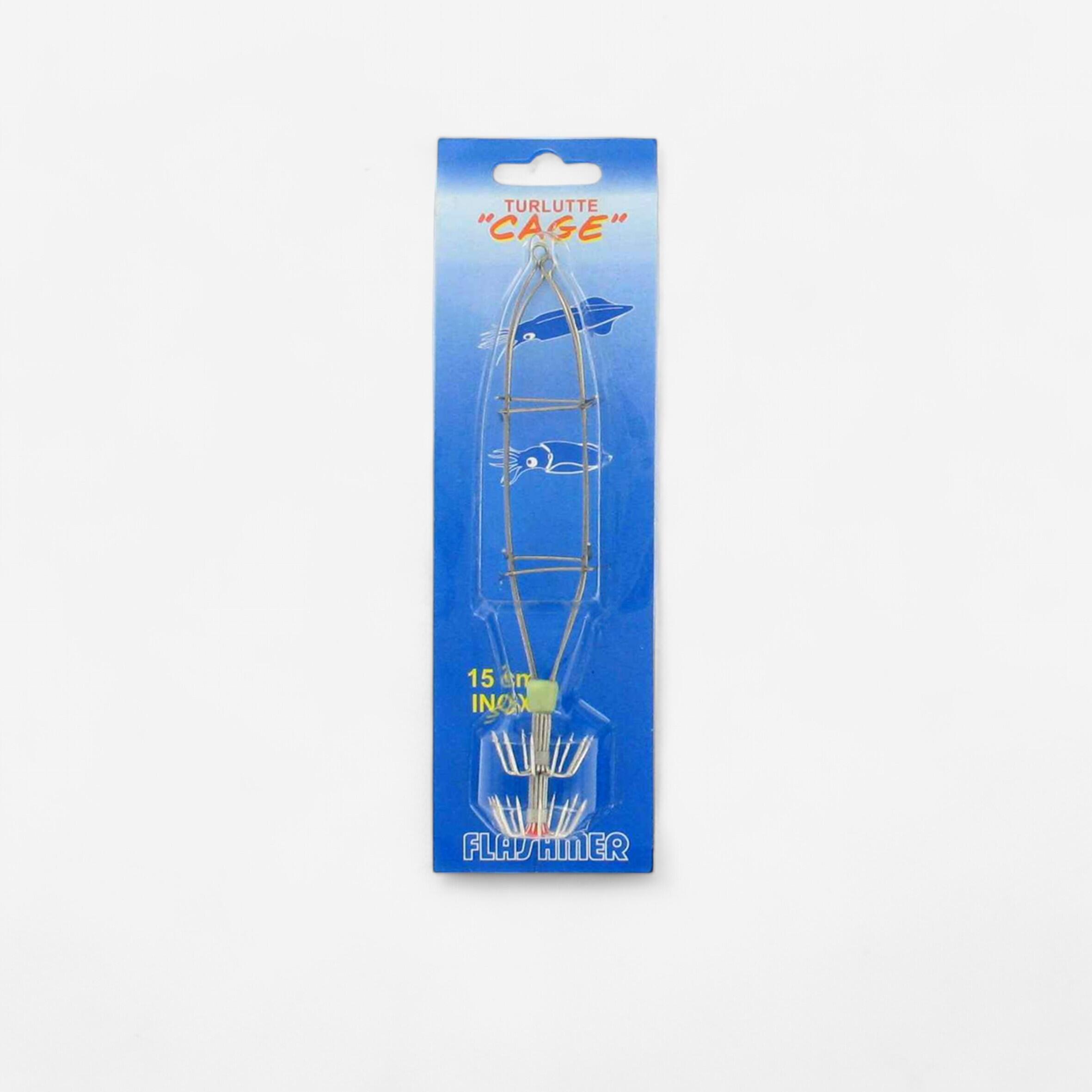 Flashmer Tintenfischköder Käfig zum Angeln auf Sepien und Kalmare