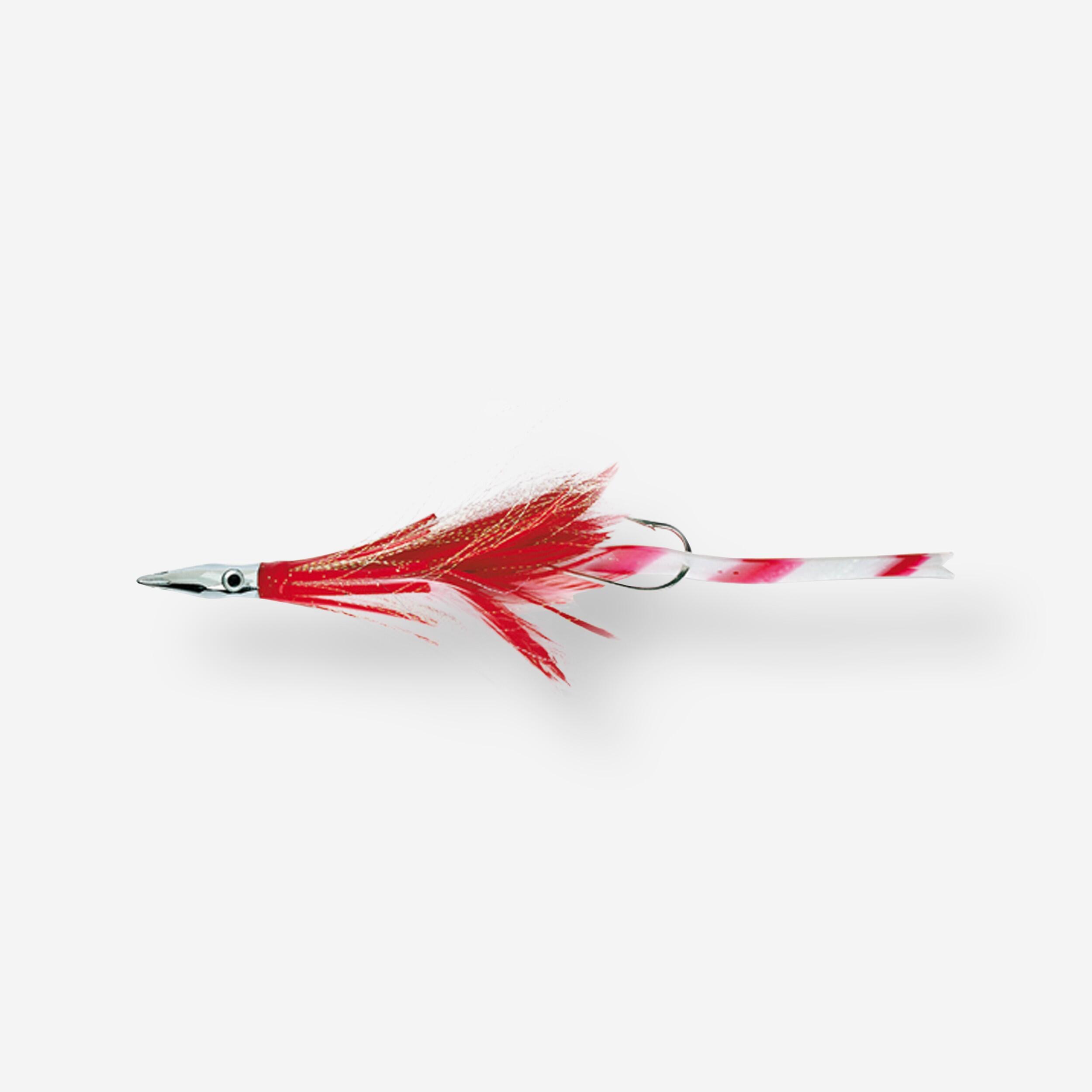 Williamson Kunstköder Diamond Jet Feather rot/weiß