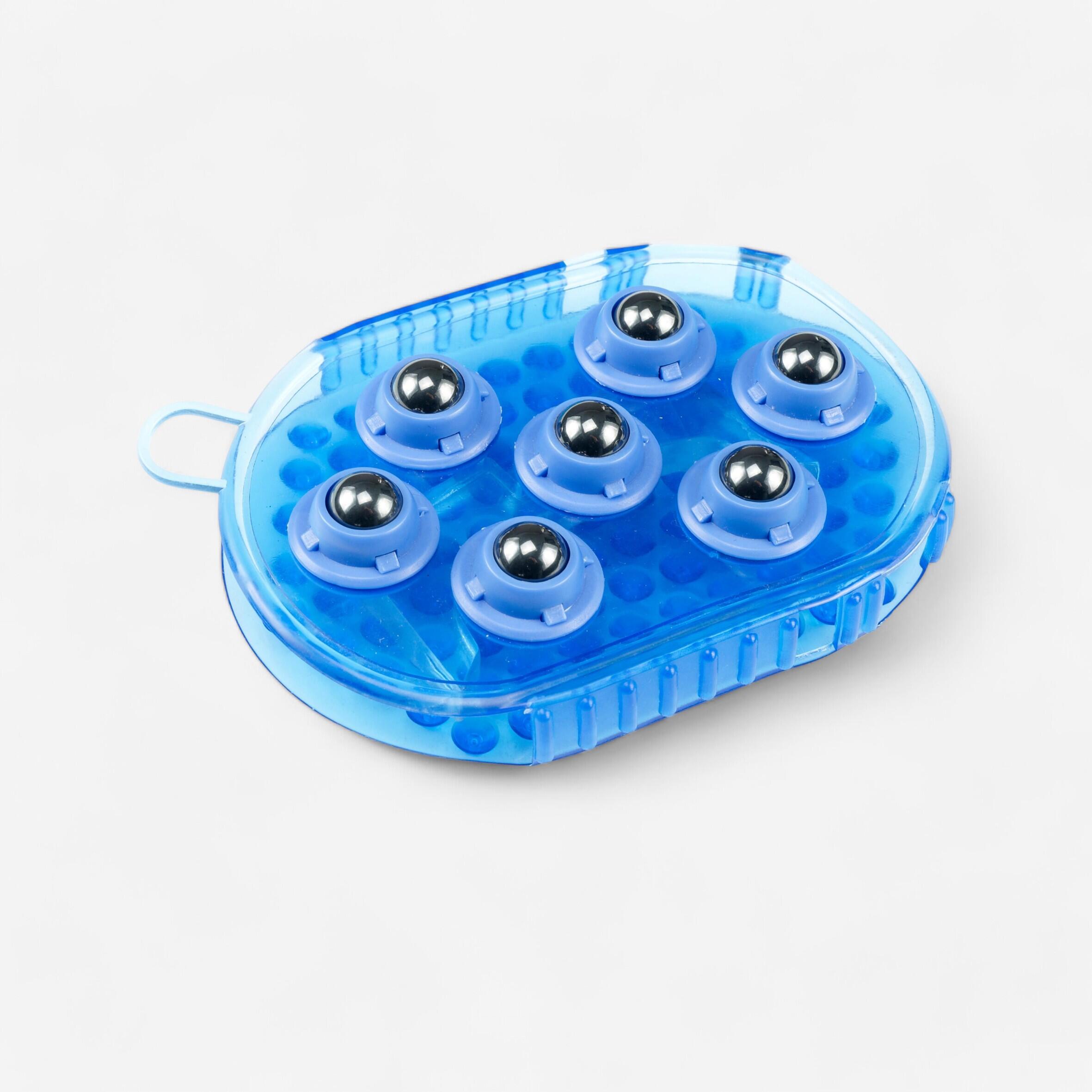 No Brand Massage-Handschuh mit Rollen Reiten Pferd blau