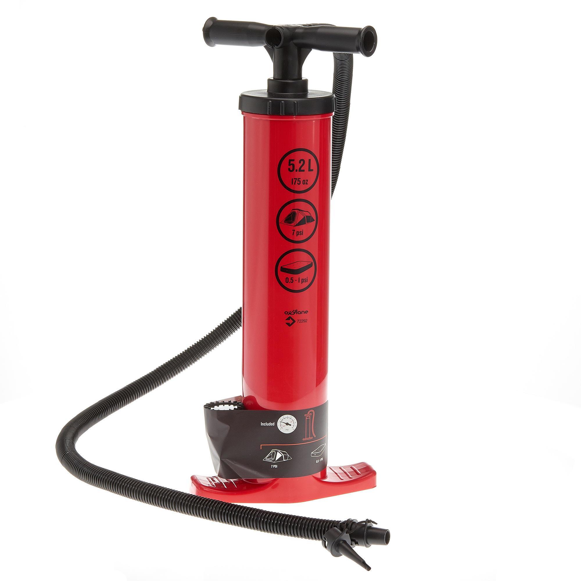Quechua Handpumpe 5,2 L für Luftmatratze Zelt Kajak 7 PSI