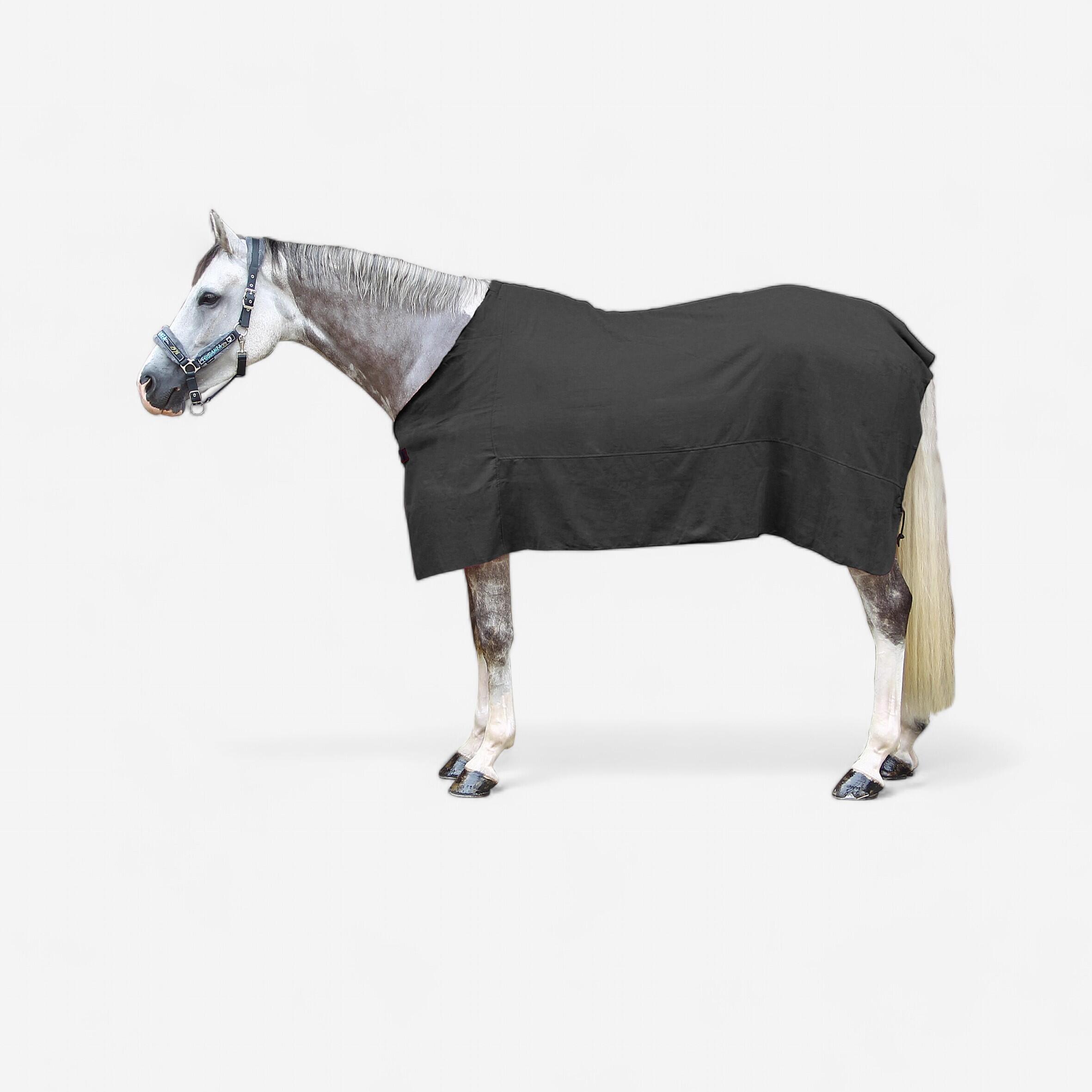 Fouganza Abschwitzdecke Mikrofaser Pony/Pferd grau