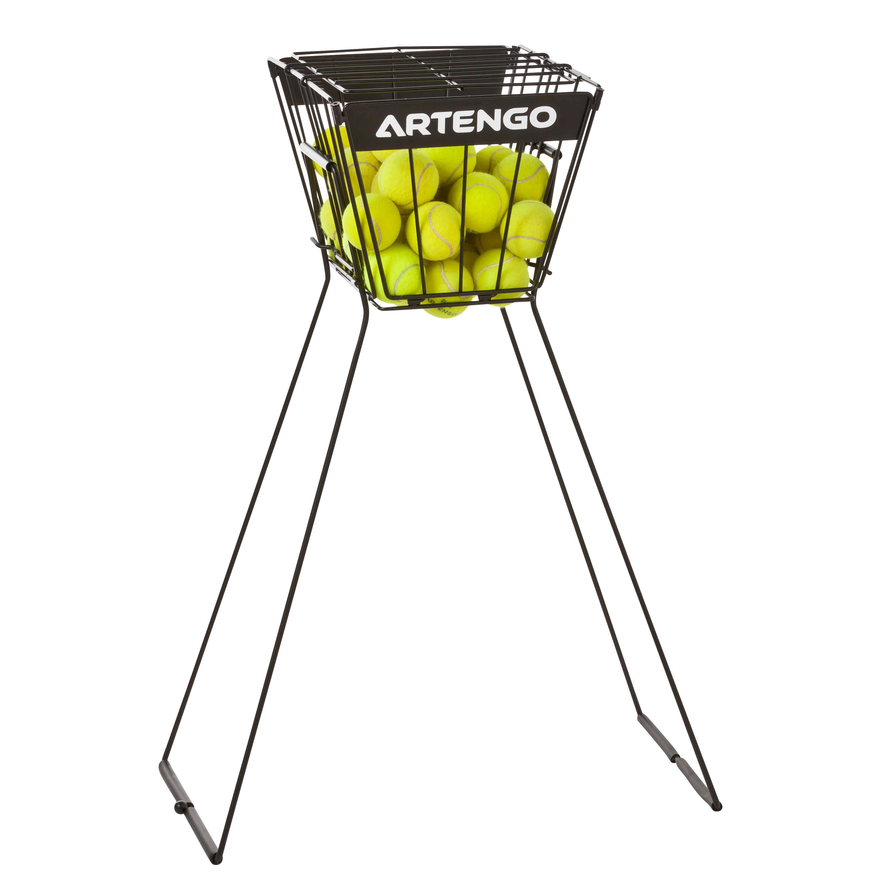 Artengo Ballkorb für 60 Tennisbälle schwarz