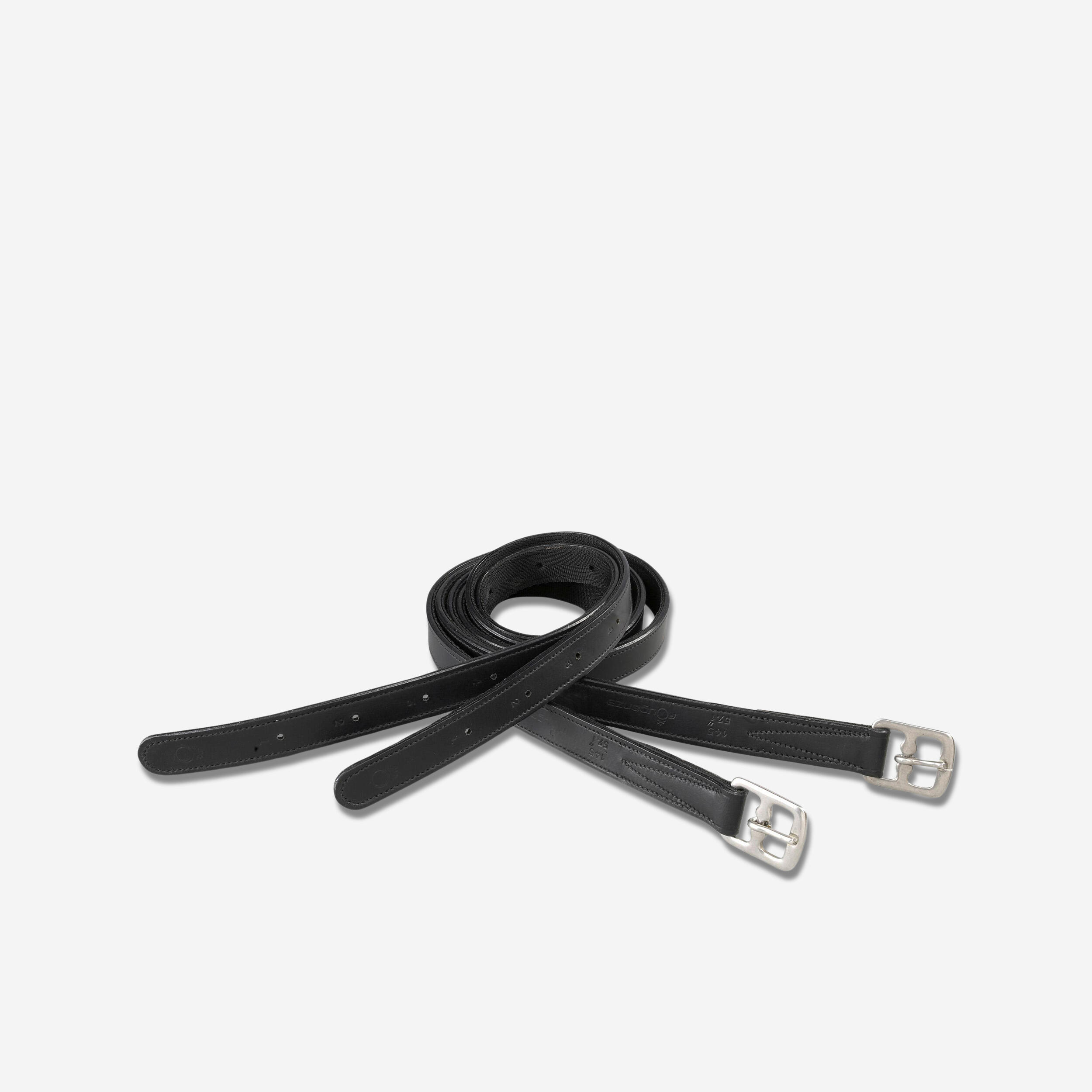 Fouganza Steigbügelriemen Synthia Synthetik Kinder/Erwachsene schwarz