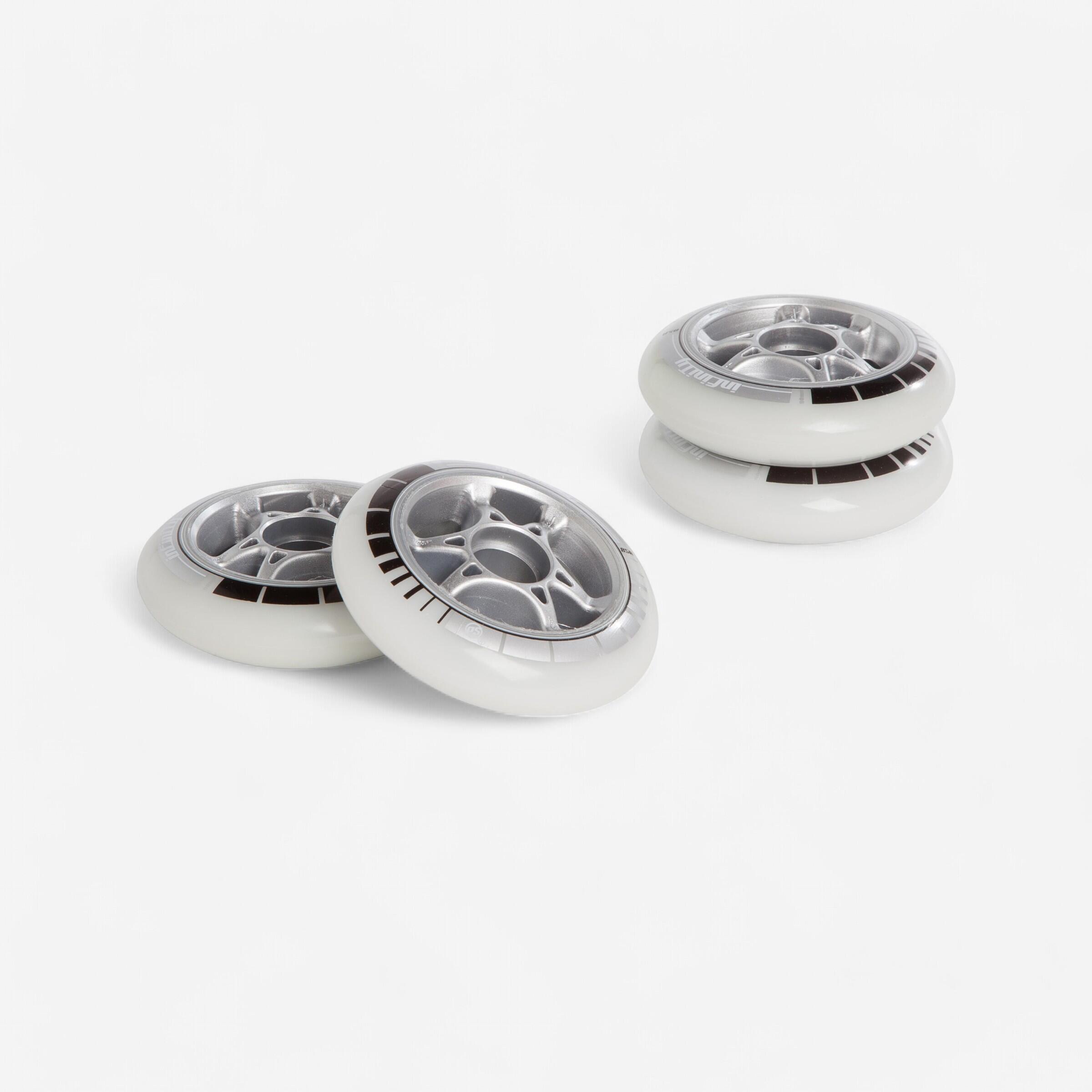 Powerslide Inlinerrollen Powerslide Infinity 90 mm 85A Erwachsene 4er-Pack weiß