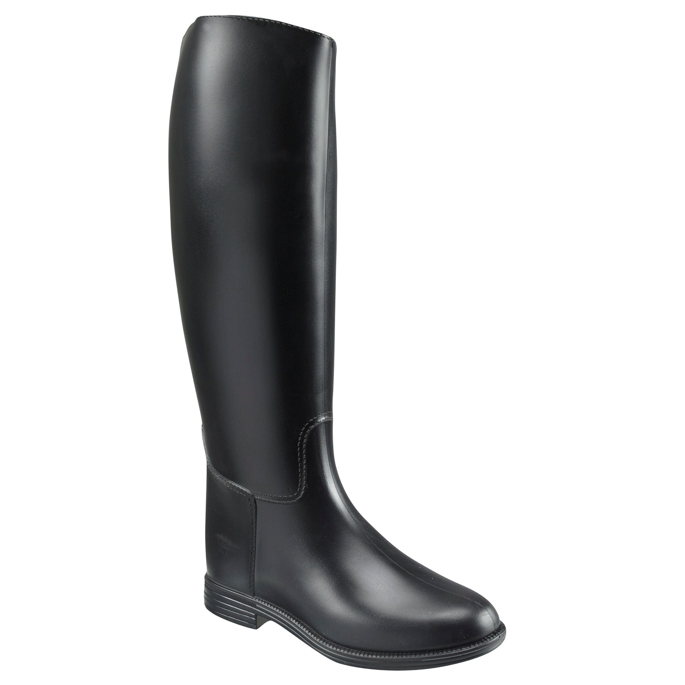 Fouganza Reitstiefel Schooling Gummi Erwachsene schwarz