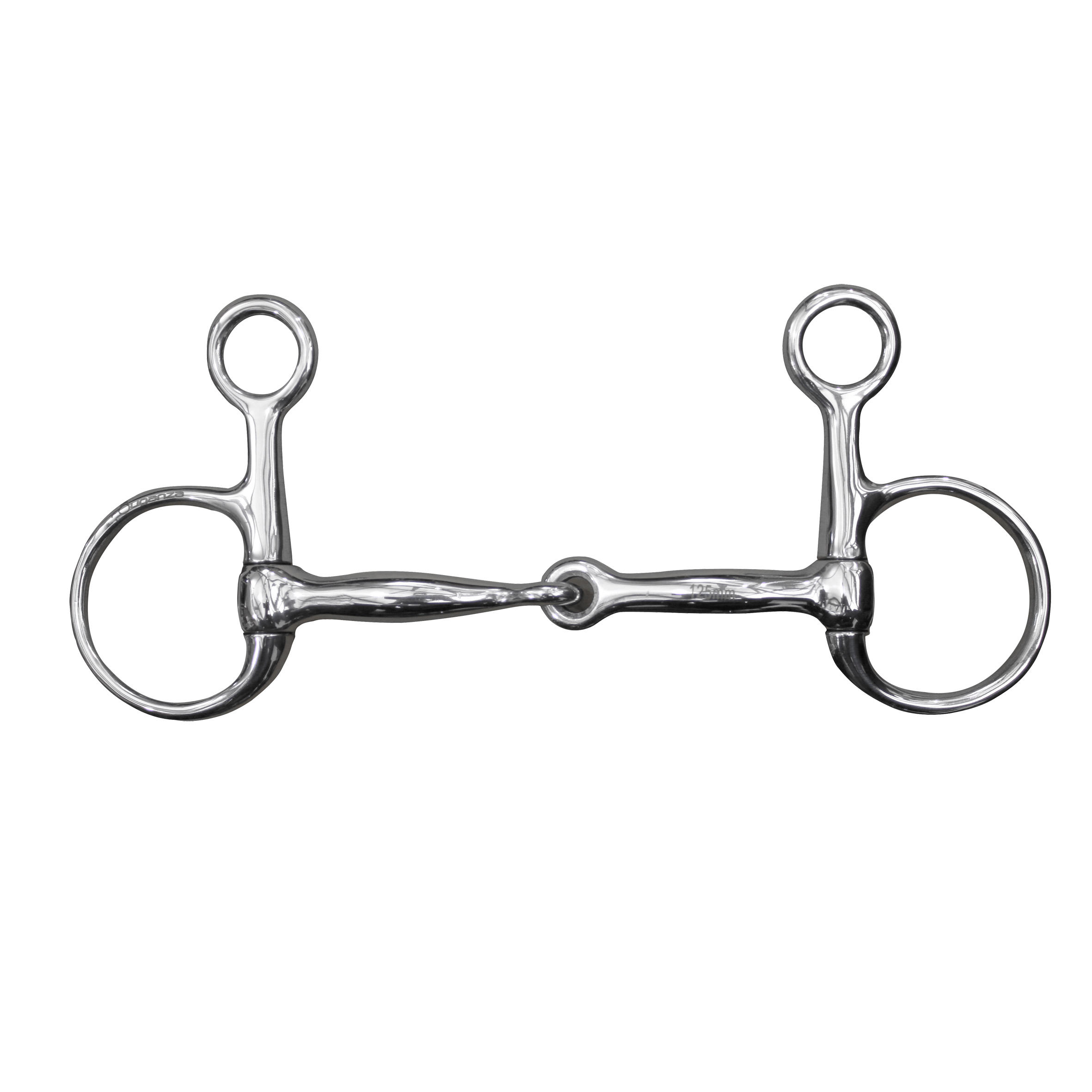 Fouganza Baucher-Gebiss einfach gebrochen Inox-Edelstahl Pony/Pferd