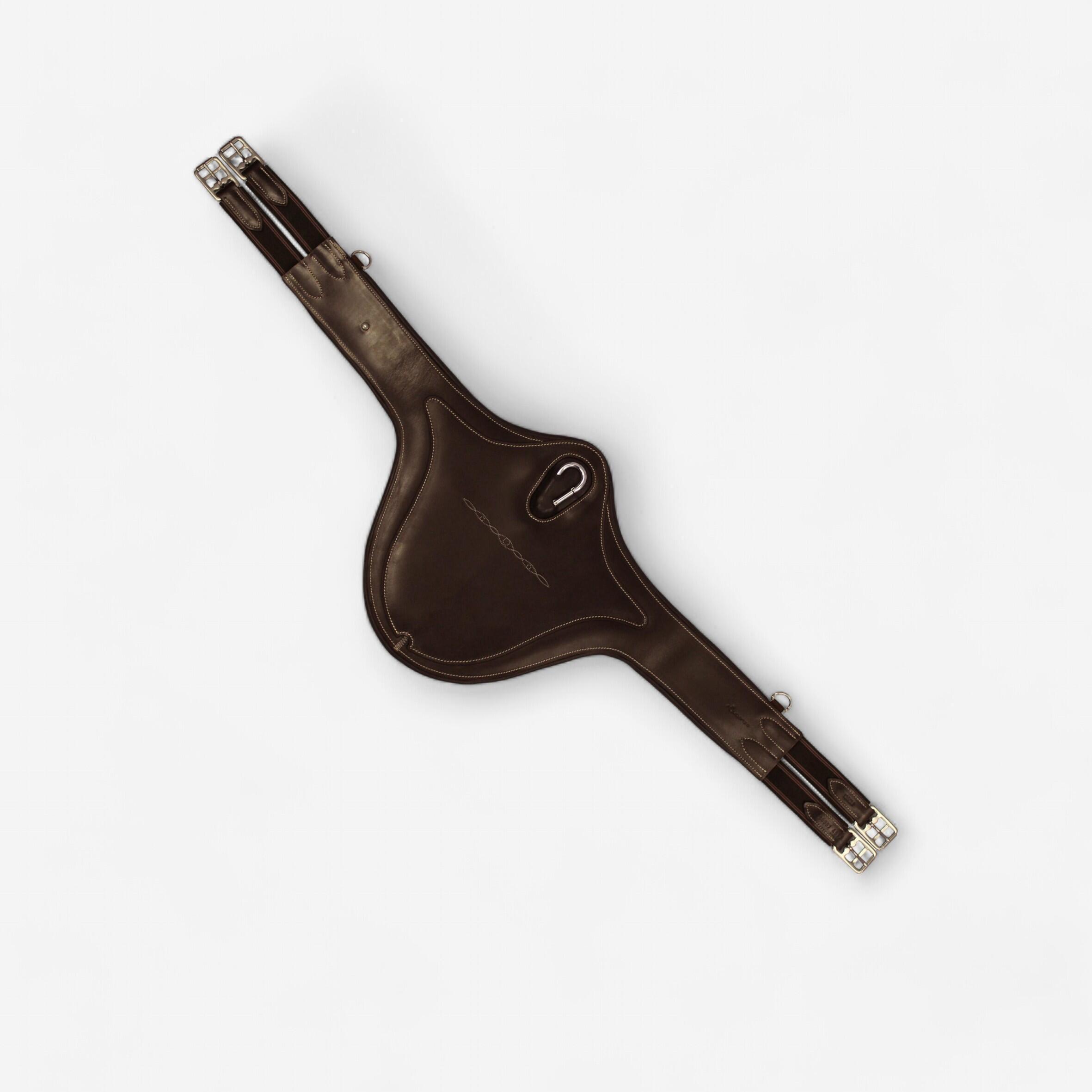 Fouganza Sattelgurt Stollengurt Romeo Leder Pony/Pferd braun