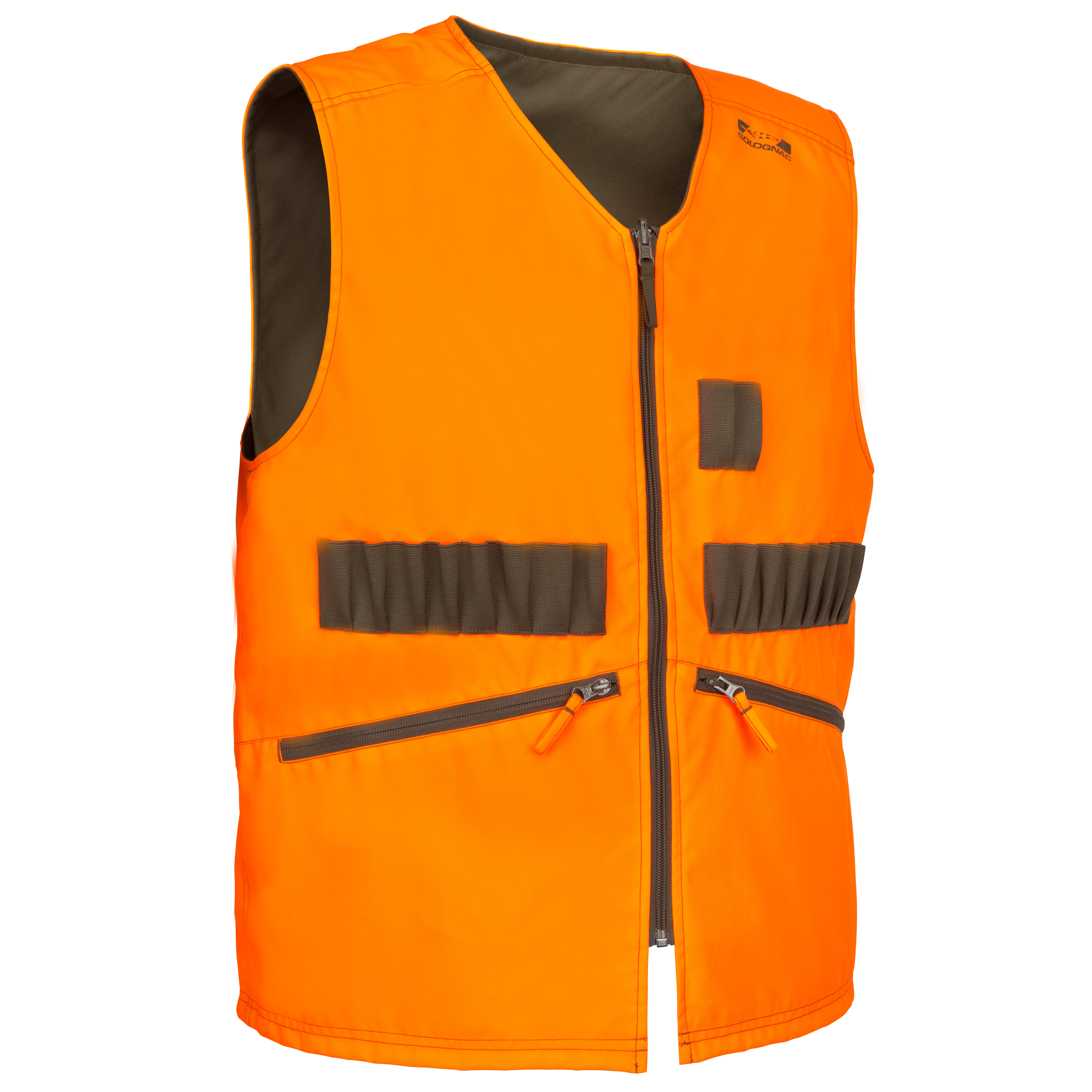 Solognac Jagdweste STEPPE 300 wendbar orange/grün
