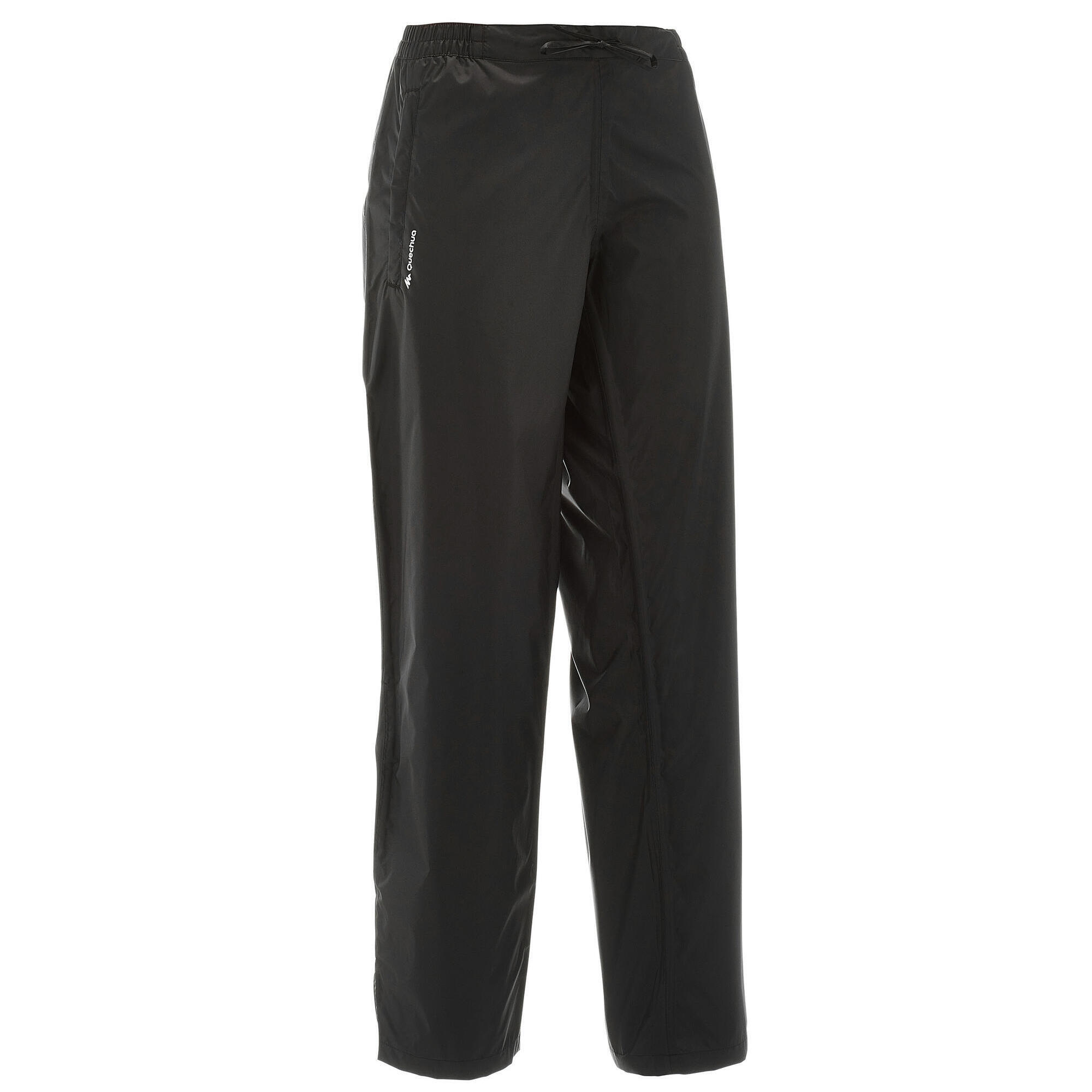 Quechua Regenhose Naturwandern Raincut Damen schwarz
