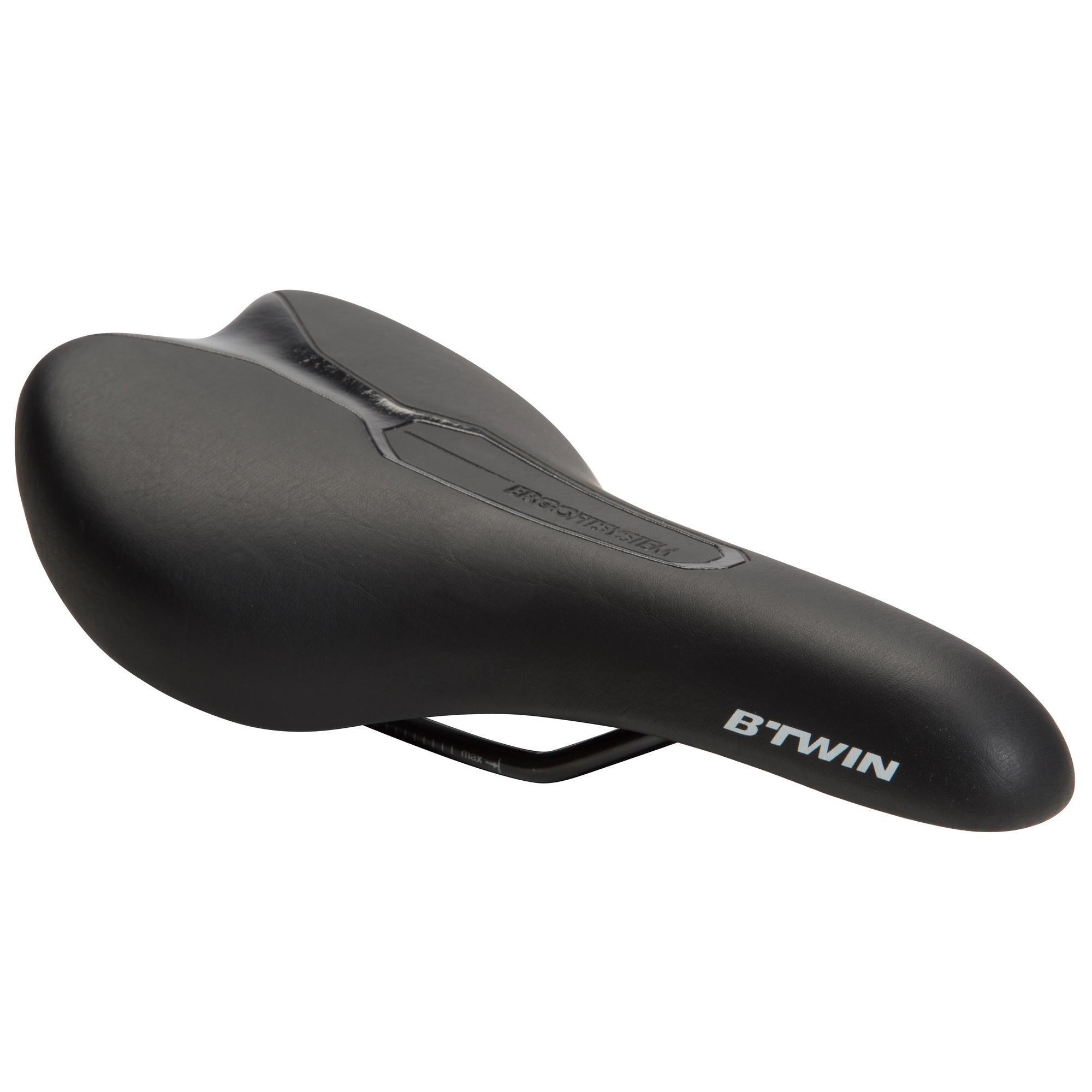 Decathlon Fahrradsattel Sport Komfort 100 schwarz