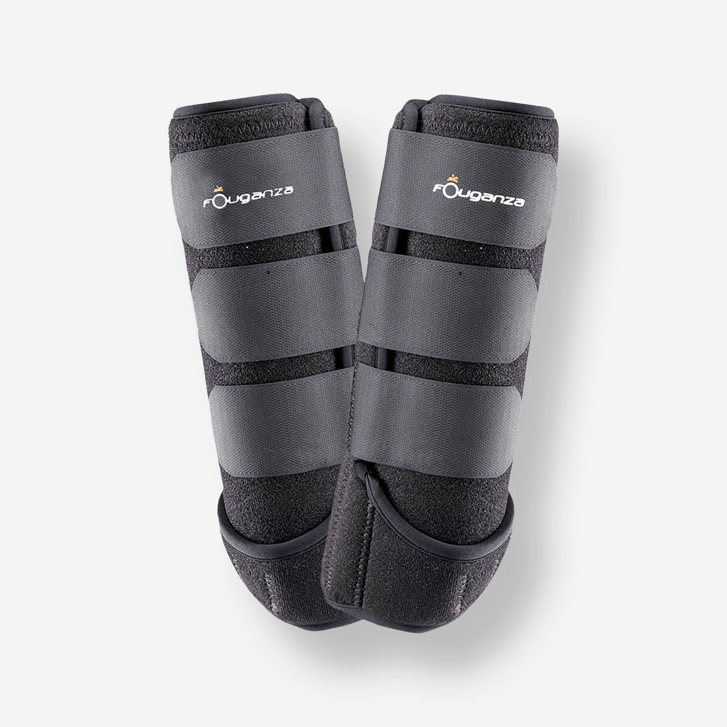 Fouganza Gamaschen Neopren geschlossen Pferd schwarz