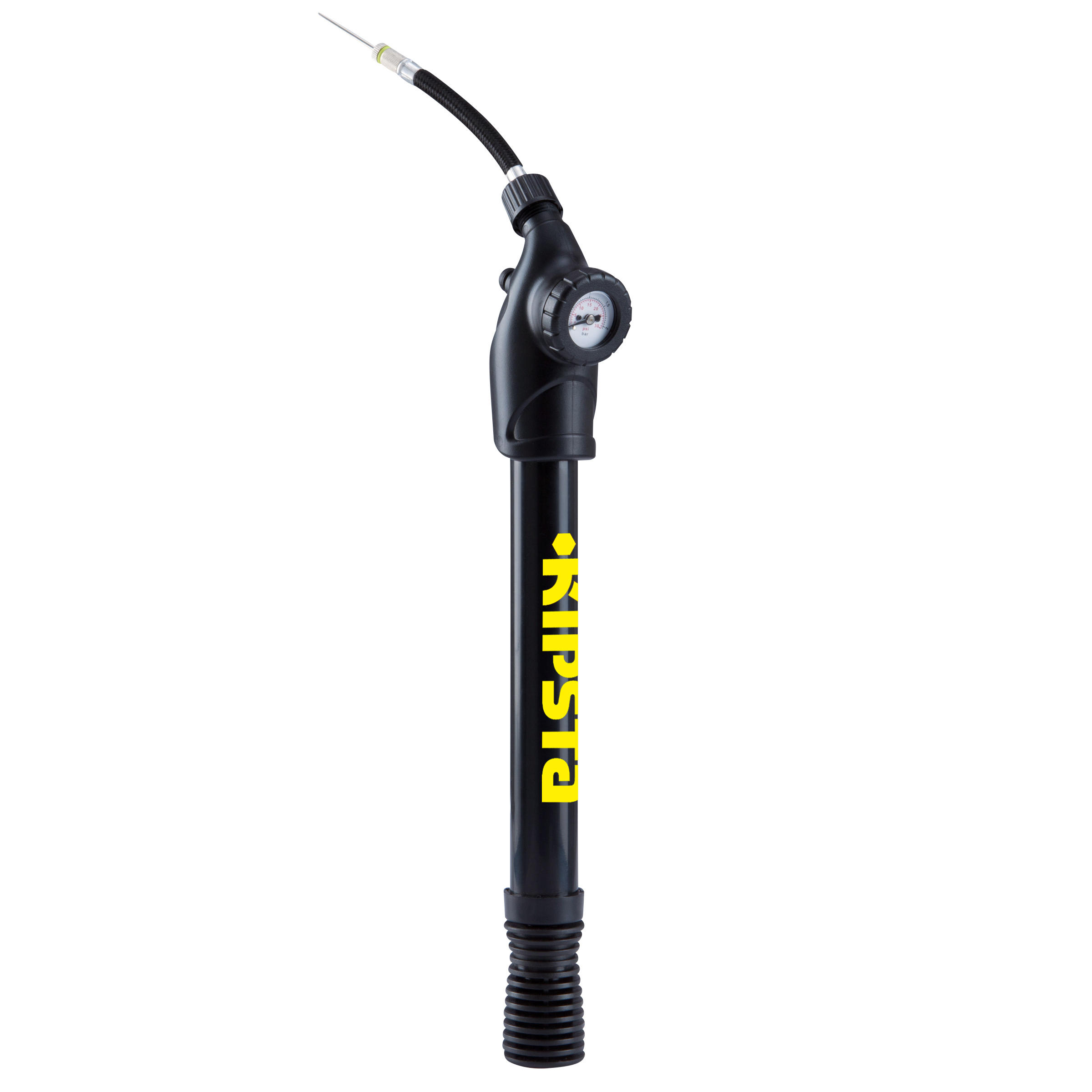 Kipsta Ballpumpe Fussballpumpe Manometer Doppelhub mit Schlauch schwarz