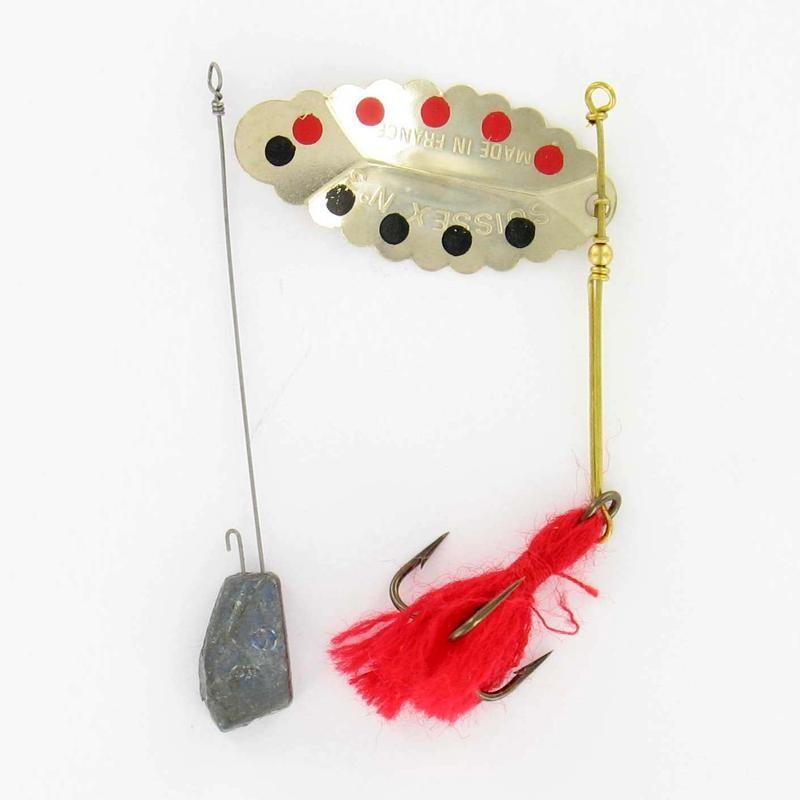 Suissex Spinner Suissex + Vorfach Blinker silber