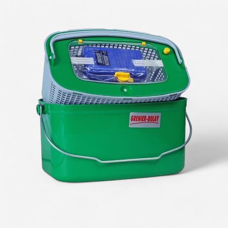 Plastilys Köderfischeimer 7 l + Pumpe