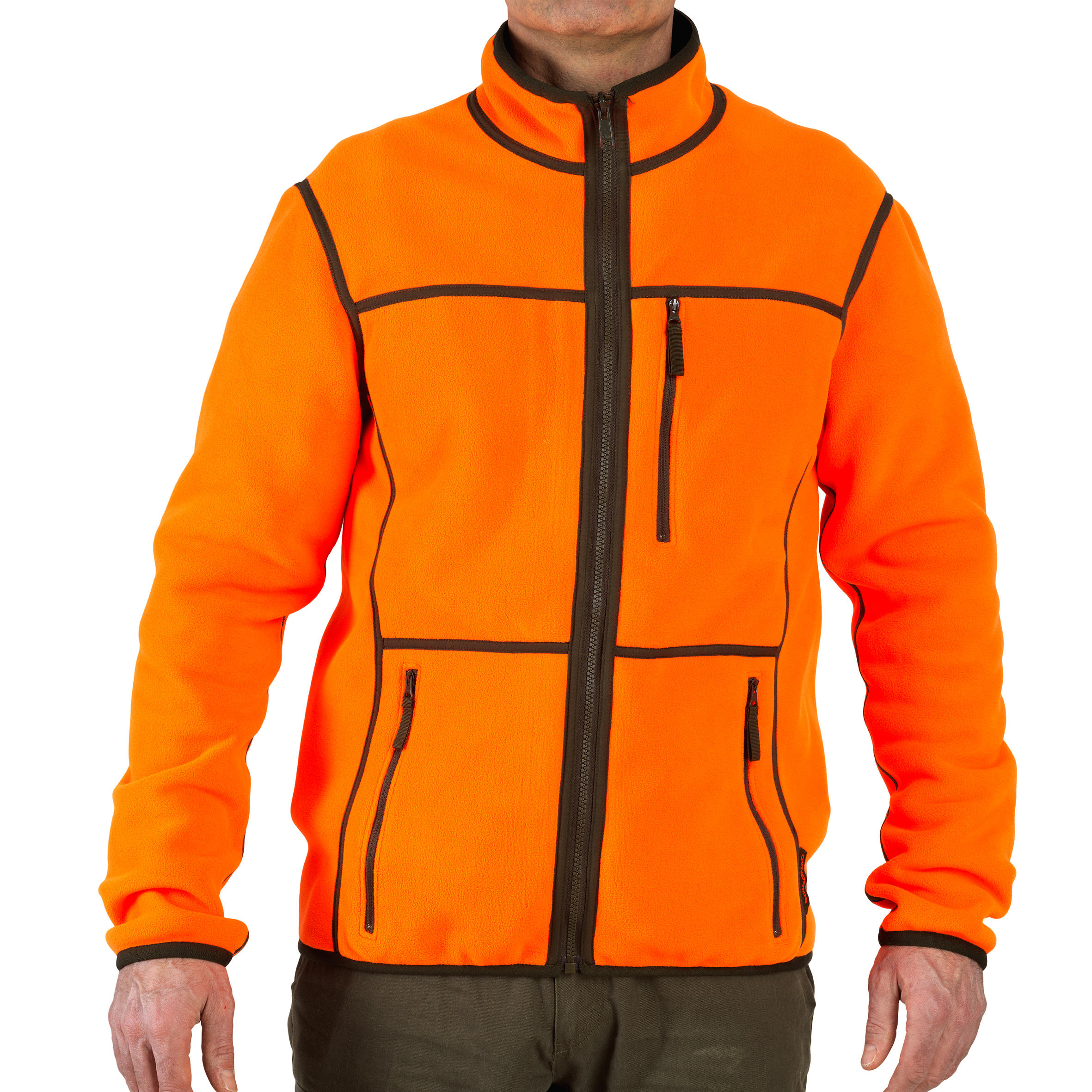 Solognac Jagdjacke / Fleecejacke 500 grün/orange