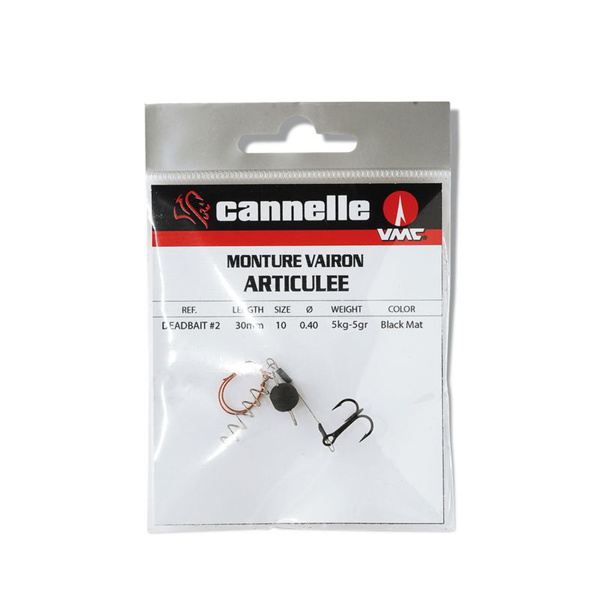 Cannelle Köderfischsystem beweglich 3 cm mattschwarz