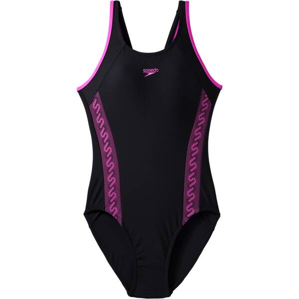SPEEDO Kinder Badeanzug MONOGRAM MSBK JF BLACK/PINK