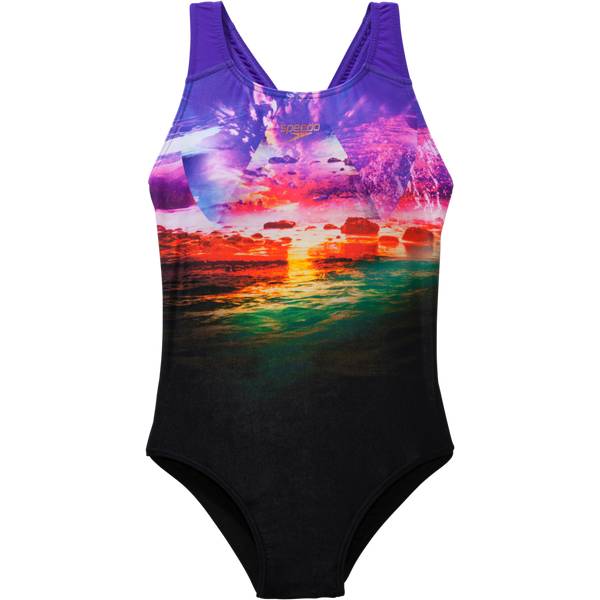 SPEEDO Damen Schwimmanzug PLMT/DIGI PBCK 2 AF BLK/PURPLE