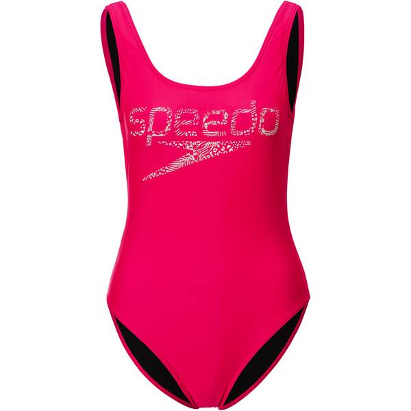 SPEEDO Damen Badeanzug LOGO DEEP U-BK HI LEG 1P AF PK