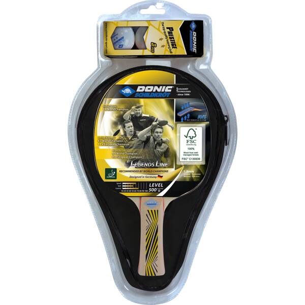 DONIC Tischtennis-Set LEGENDS 500 Geschenkset 1x Schläger 500 AVS