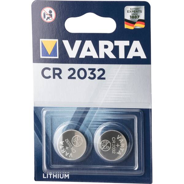 VARTA Batterie Knopfzelle CR 2032 Blister 2