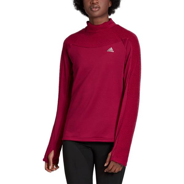 ADIDAS Damen Laufshirt mit Kapuze Own the Run Warm Langarm