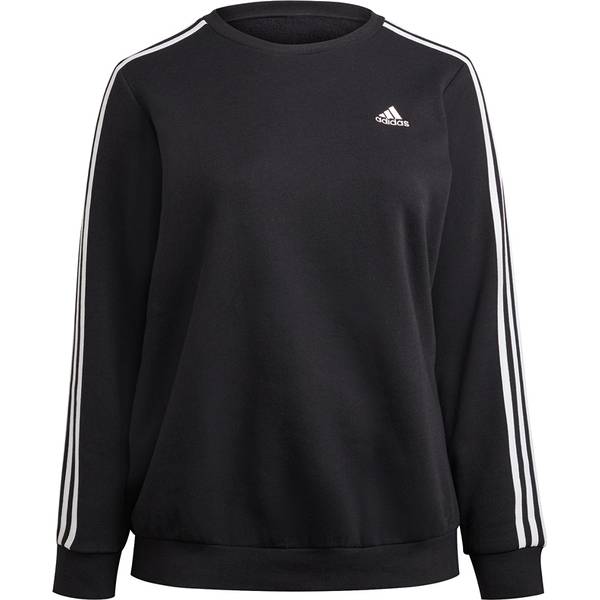 adidas Damen Essentials 3-Streifen Fleece Sweatshirt – Große Größen