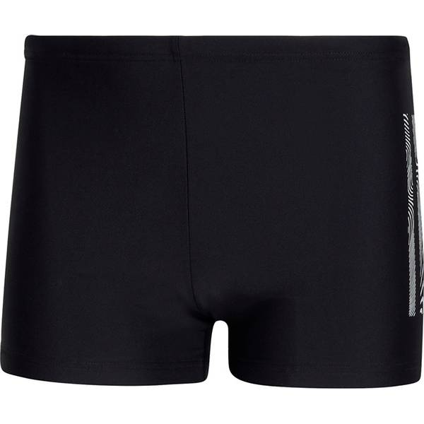adidas - Mid 3-Stripes Boxer - Badehose Gr 4 schwarz