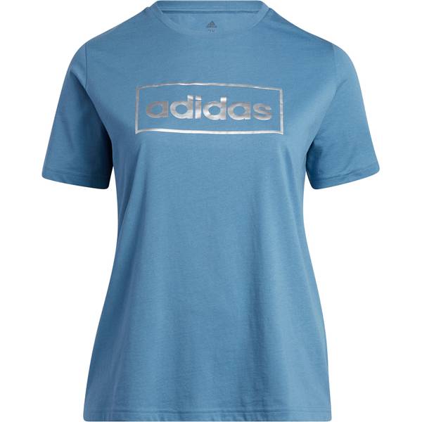 adidas Damen Foil Box Linear Graphic T-Shirt – Große Größen