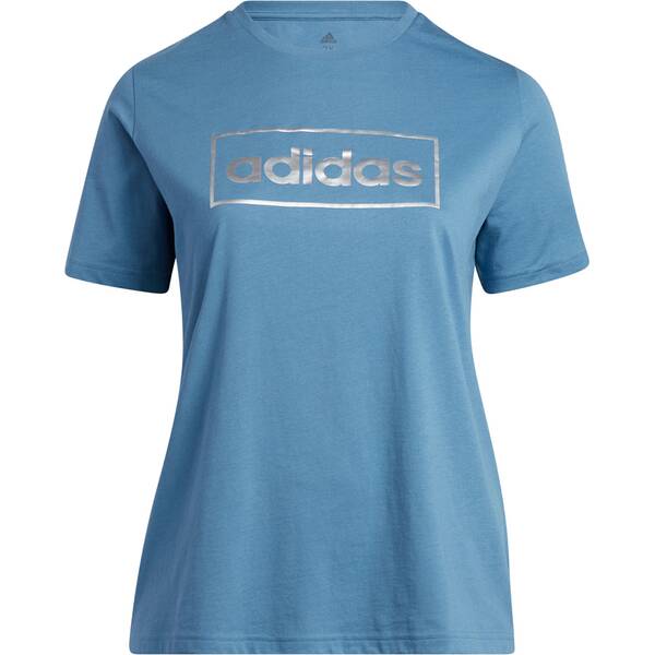 adidas Damen Foil Box Linear Graphic T-Shirt – Große Größen