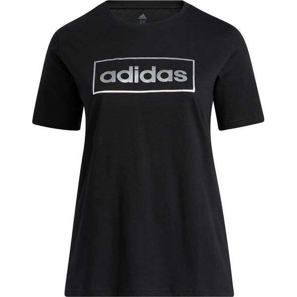 adidas Damen Foil Box Linear Graphic T-Shirt – Große Größen