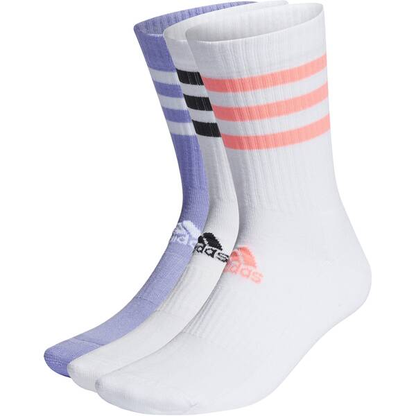 adidas 3-Streifen Cushioned Crew Socken, 3 Paar