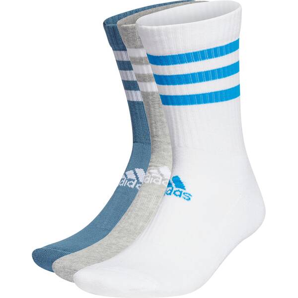 adidas 3-Streifen Cushioned Crew Socken, 3 Paar
