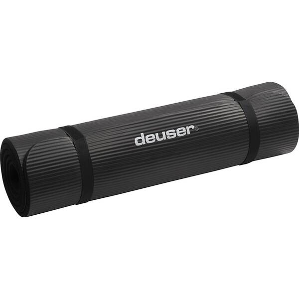 DEUSER Fitness-Matte XL (NBR) - schwarz 180 x 90 x 1 cm