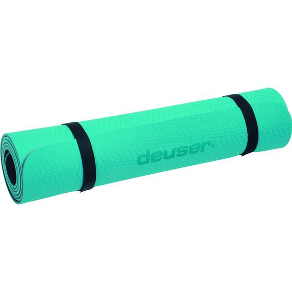 DEUSER Yoga-Matte (TPE) - petrol/grau
