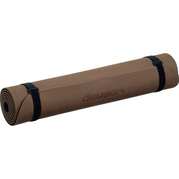 DEUSER Yoga-Matte (TPE) - cappuccino/dunkelbraun