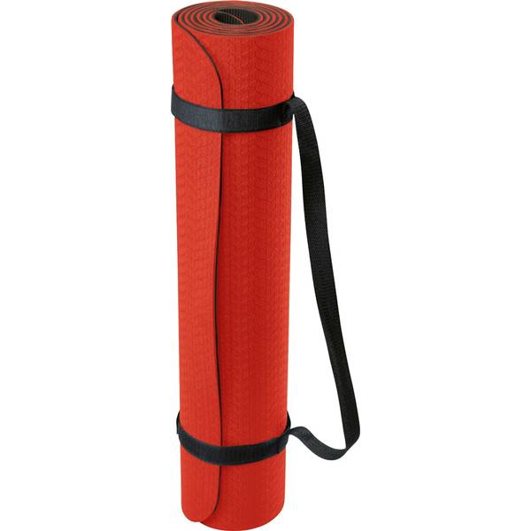 DEUSER Yoga-Matte (TPE) - rot/schwarz