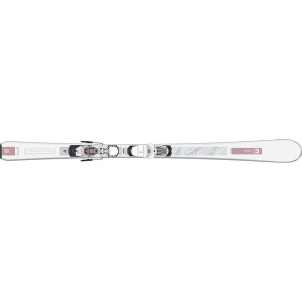 SALOMON Damen All-Mountain Ski SKI SET E S/MAX W 4 + M10 GW L80 Wh/Lgtp