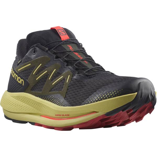 SALOMON Herren Trailrunningschuhe SHOES PULSAR TRAIL GTX Black/Leek Green