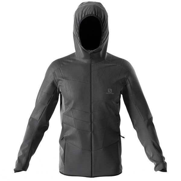 SALOMON Herren Unterjacke OUTLINE AS HYBRID MID M BLACK/EBONY